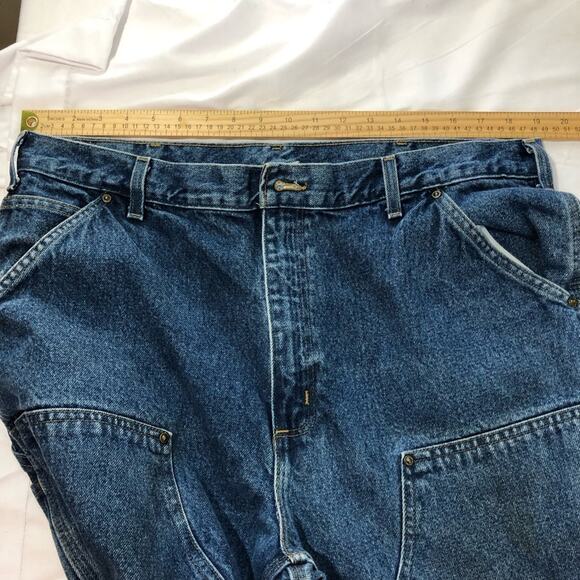 Carhartt mens 38x32 double knee dungaree fit carpenter jeans B73 DST vintage - Picture 6 of 11